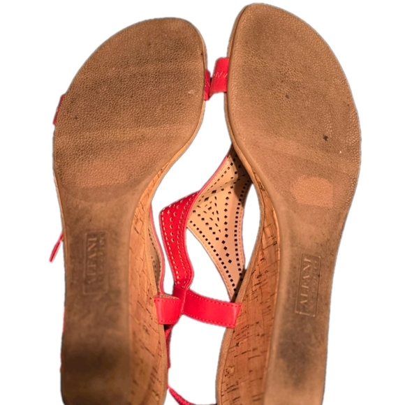 Alfani Womens Vacanzaa 2 Faux Leather T-Strap Wedge Sandals Size 10.5 - Picture 5 of 5